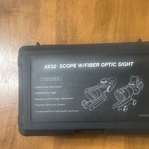 4x32 Scope with Fiber Optic Sight - FDE